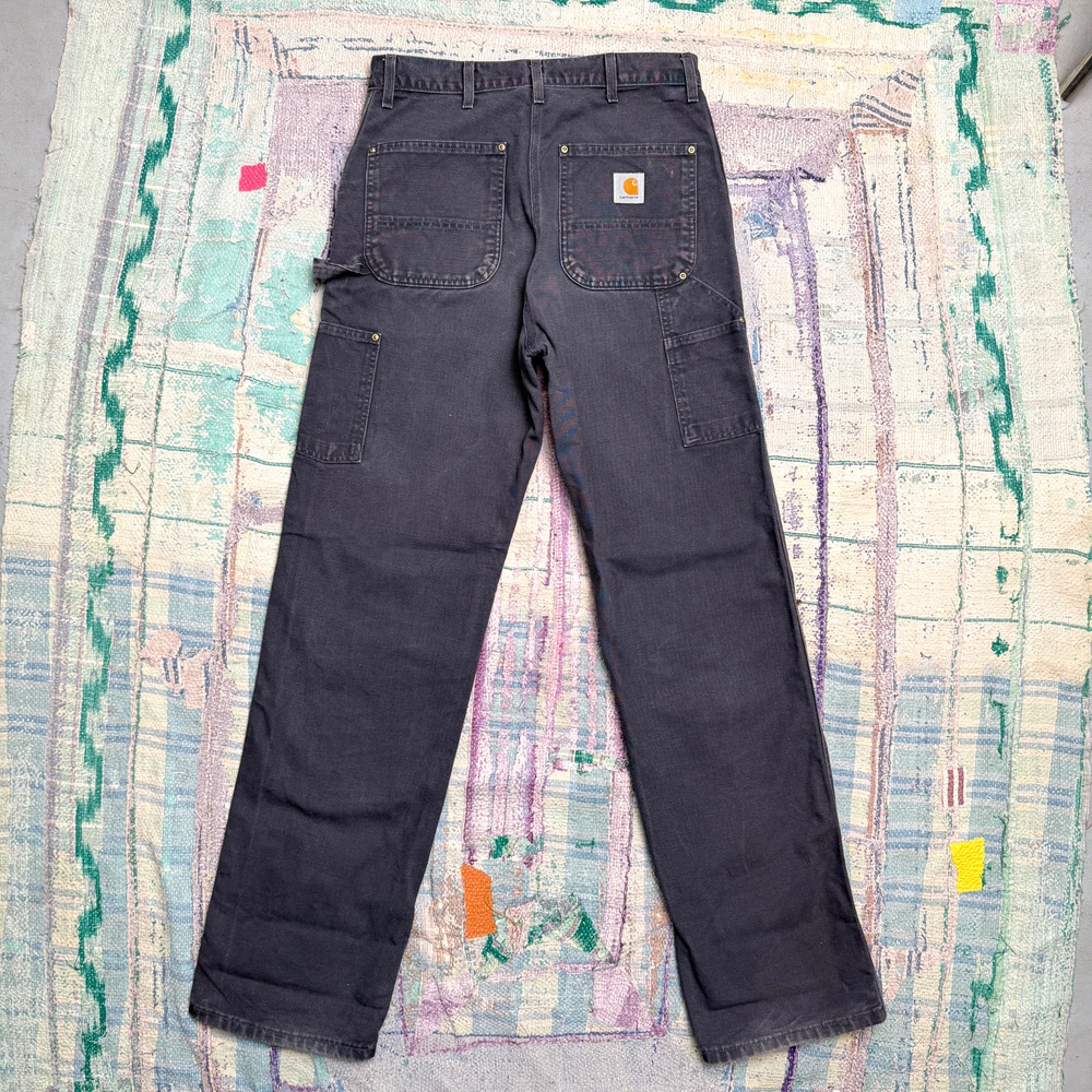 vintage 90’s carhartt wu1305/ b02 blk single knee carpenter 32x34